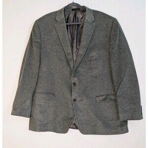 Lauren Ralph Lauren Blazer Mens 50R Thick Soft Gray Flannel Wool Silk Cashmere